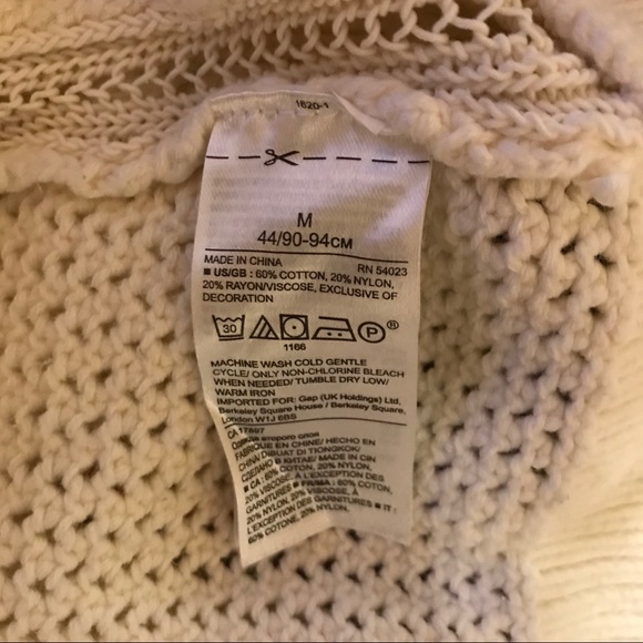 NWOT Banana Republic Cream Sweater Medium - Picture 6 of 6